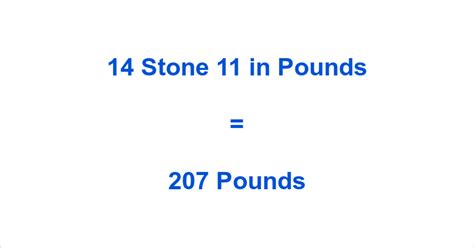 14 stone 11 in pounds|11 lbs to 14 stones.